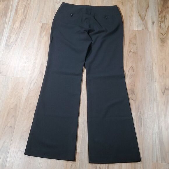 💜Vintage Express Black Editor Wide Waistband Pants Size 4 - Picture 2 of 7